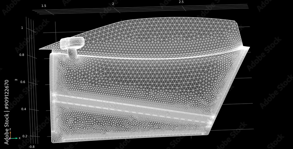 Poster computer modeling and investigation of parameters of car door model using computer-aided design syst