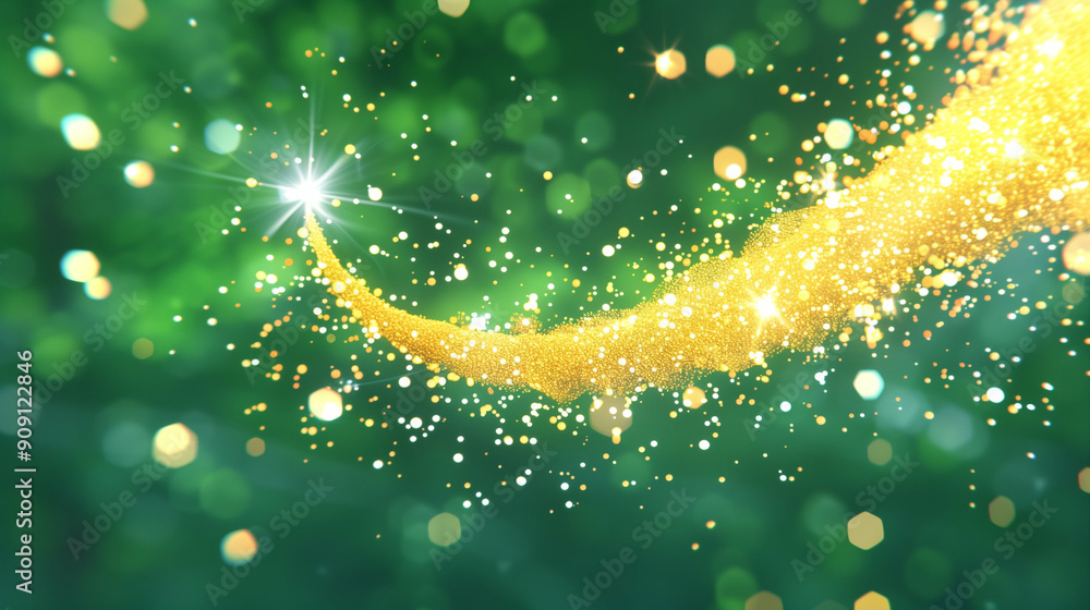 Poster sparkle with a sparkling background and gold effect. captivating glitter and shine with a magical to