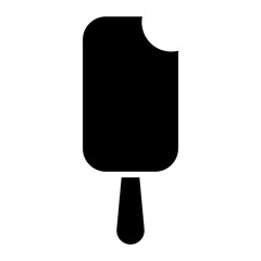 Illustration showing a black ice cream icon on a white background