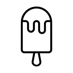 Illustration showing a black ice cream icon on a white background