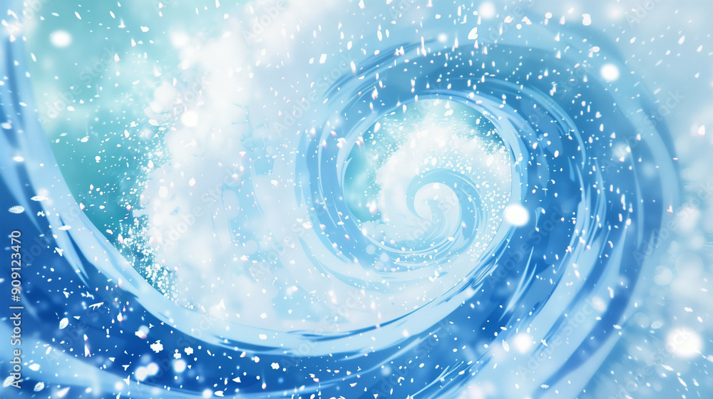 Poster water swirl and water in motion. captivating blue water swirl with dynamic shading and light reflect