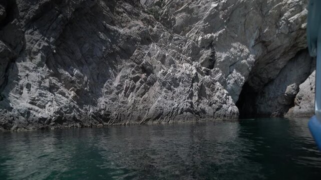 Costa Brava , Tossa del Mar ,sea view from the boat 