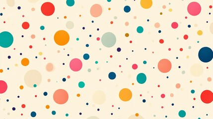 Abstract Background with Multicolored Circles of Various Sizes