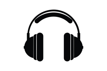 Download A Headphone silhouette illustration Vector File.