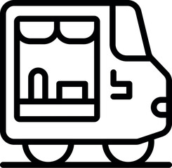 Food truck is offering street food on the roadside