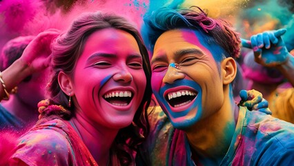 Obraz premium Indian Holi celebrations
