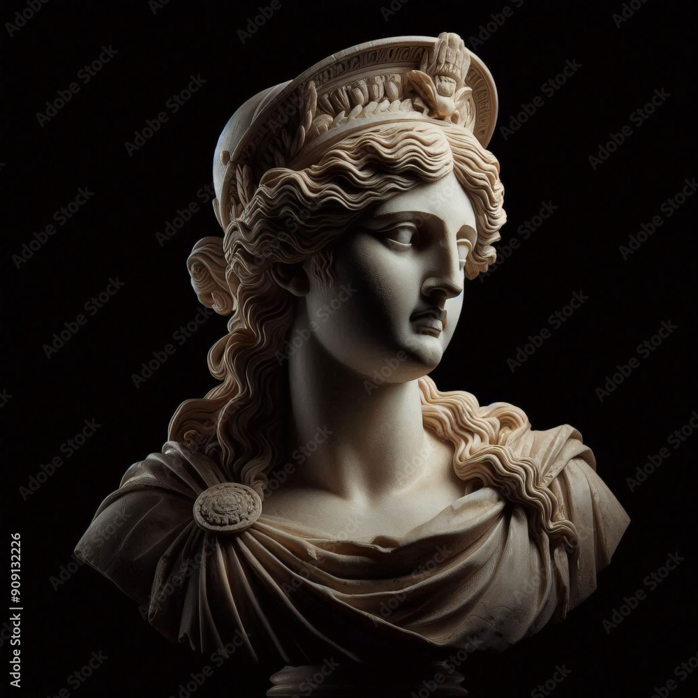 Wall mural athena marble statue, the ancient goddess of science and knowledge, athens greece. athena the ancien