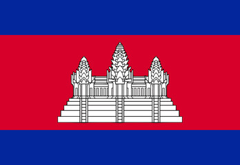 Fototapeta premium Cambodia flag illustrator country flags