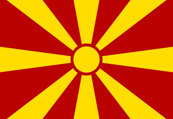 North Macedonia flag illustrator country flags