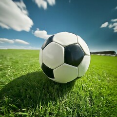 Fototapeta premium Close up shot of Soccer ball