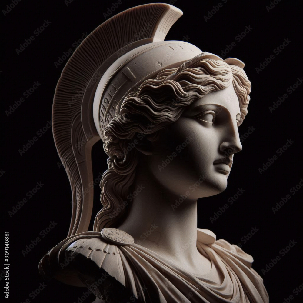 Wall mural athena marble statue, the ancient goddess of science and knowledge, athens greece. athena the ancien