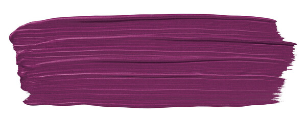 Obraz premium Shiny dark purple brush stroke isolated on transparent background