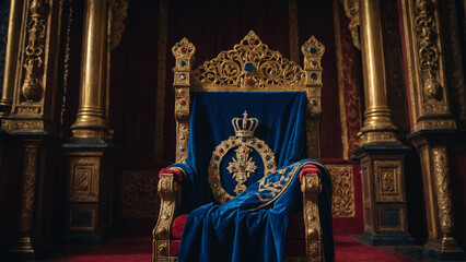 Obraz premium the king's throne with his crown