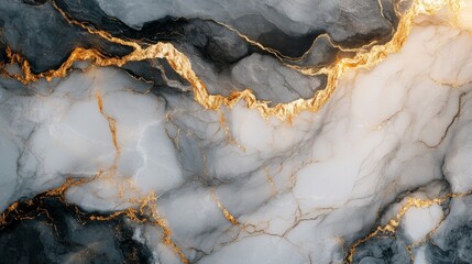 Obraz premium Abstract Marble Texture with Golden Veins