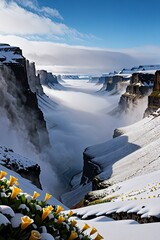 Ice Flower Canyon Landscape
