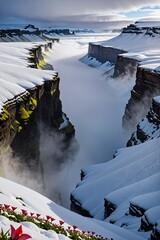 Ice Flower Canyon Landscape