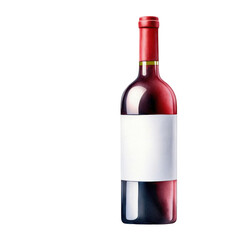 Obraz premium A bottle of red wine with a white label