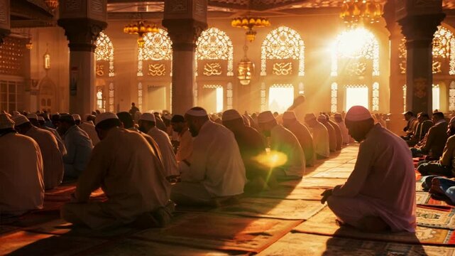 A group of people are sitting on the floor in a room with a sun shining through the windows