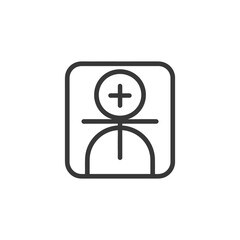Obraz premium X-ray Image of a Human Figure with a Plus Sign