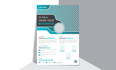 Business flyer template, layer organized, print ready.