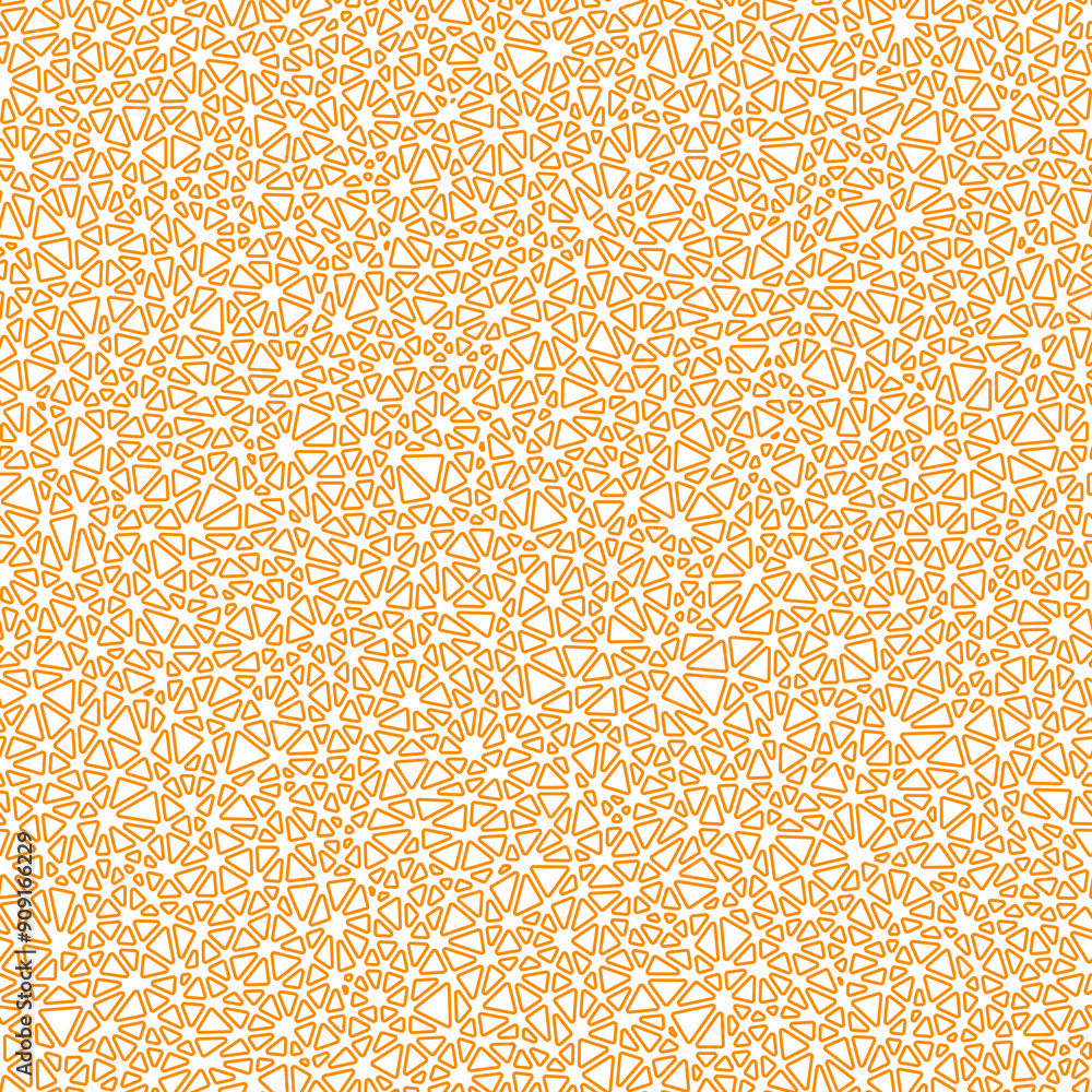Poster triangle shapes background with tiny rounded triangles outlined in a solid color style. seamless vec