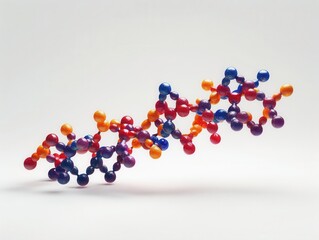 3D rendering of tripeptide molecule