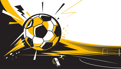 Football or soccer abstract background design for banner, poster, flyer template. The sport concept