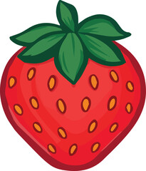 Obraz premium Strawberry isolated on white background vector image