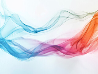 Fototapeta premium Colorful Motion on White Background, Generative AI Illustration