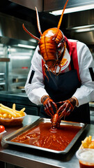 Cockroach in Fast Food Restaurant