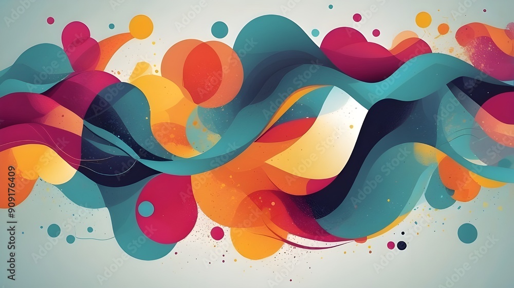 Poster abstract background with color theme vector