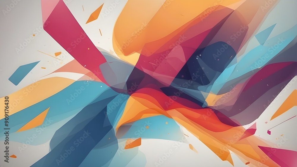 Poster abstract background with color theme vector