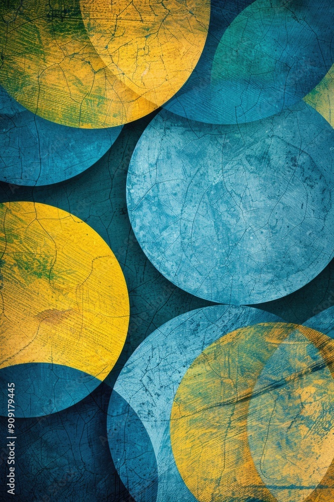 Aufkleber a collection of colorful circular shapes stuck to a surface