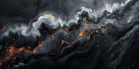 Mystical Cosmic Sky with Fire and Brimstone