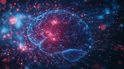 Obraz premium Glowing fractal nebula swirls in cosmic dance, energy pulses through black space backdrop