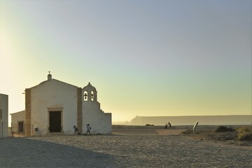 church at sunset