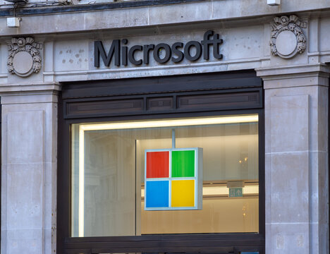 London, United Kingdom - June 25, 2024: Microsoft is a multinational technology company