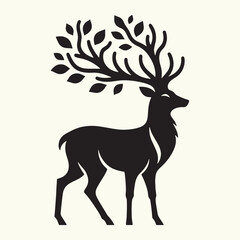 Deer Animal Silhouette Vector Illustration Design