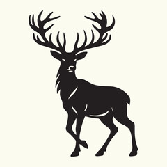 Deer Animal Silhouette Vector Illustration Design