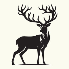 Deer Animal Silhouette Vector Illustration Design