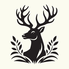 Deer Animal Silhouette Vector Illustration Design