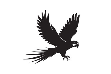Parrot silhouette vector art illustration