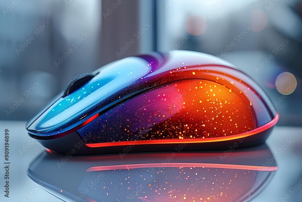 Poster a computer mouse on a mouse pad.