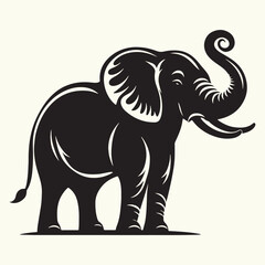 Elephant Animal Silhouette Vector Illustration Design