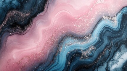 Obraz premium Abstract marble texture in pastel soft color with glitter sparkles with shimmering glitter details. Marble stone flat top view backgrounds