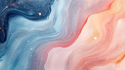 Fototapeta premium Abstract marble texture in pastel soft color with glitter sparkles with shimmering glitter details. Marble stone flat top view backgrounds