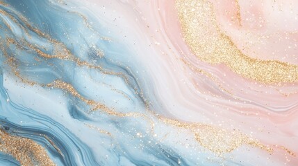 Obraz premium Abstract marble texture in pastel soft color with glitter sparkles with shimmering glitter details. Marble stone flat top view backgrounds