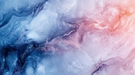 Fototapeta premium Abstract marble texture in pastel soft color with glitter sparkles with shimmering glitter details. Marble stone flat top view backgrounds