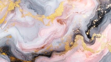 Obraz premium Abstract marble texture in pastel soft color with glitter sparkles with shimmering glitter details. Marble stone flat top view backgrounds