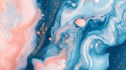 Obraz premium Abstract marble texture in pastel soft color with glitter sparkles with shimmering glitter details. Marble stone flat top view backgrounds